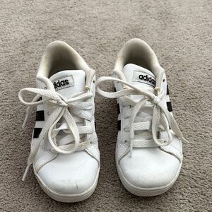 Adidas Kids White and Black Sneakers